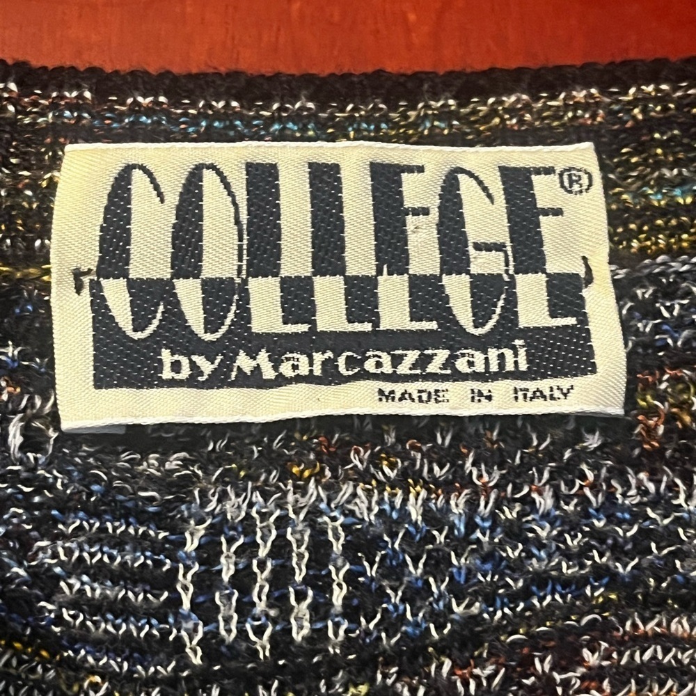 Vintage College by Marcazzani Bill Cosby Style Sz L Knitted Sweater Italy Made - Picture 7 of 10